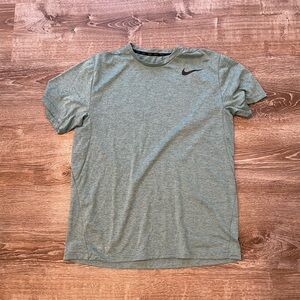 Nike Men's Heathered Mint Gray Short Sleeve Tee DRI FIT